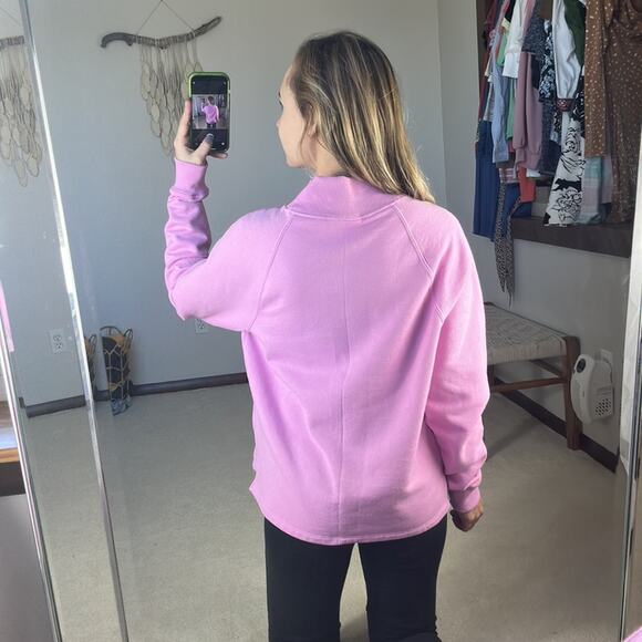 Champion: Pink Mock neck Sweatshirt - Picture 2 of 4